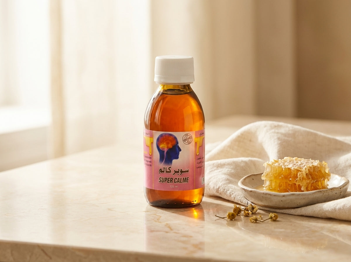 Bouteille de miel de soin super calme Orianza pour apaiser l anxiete et le stress