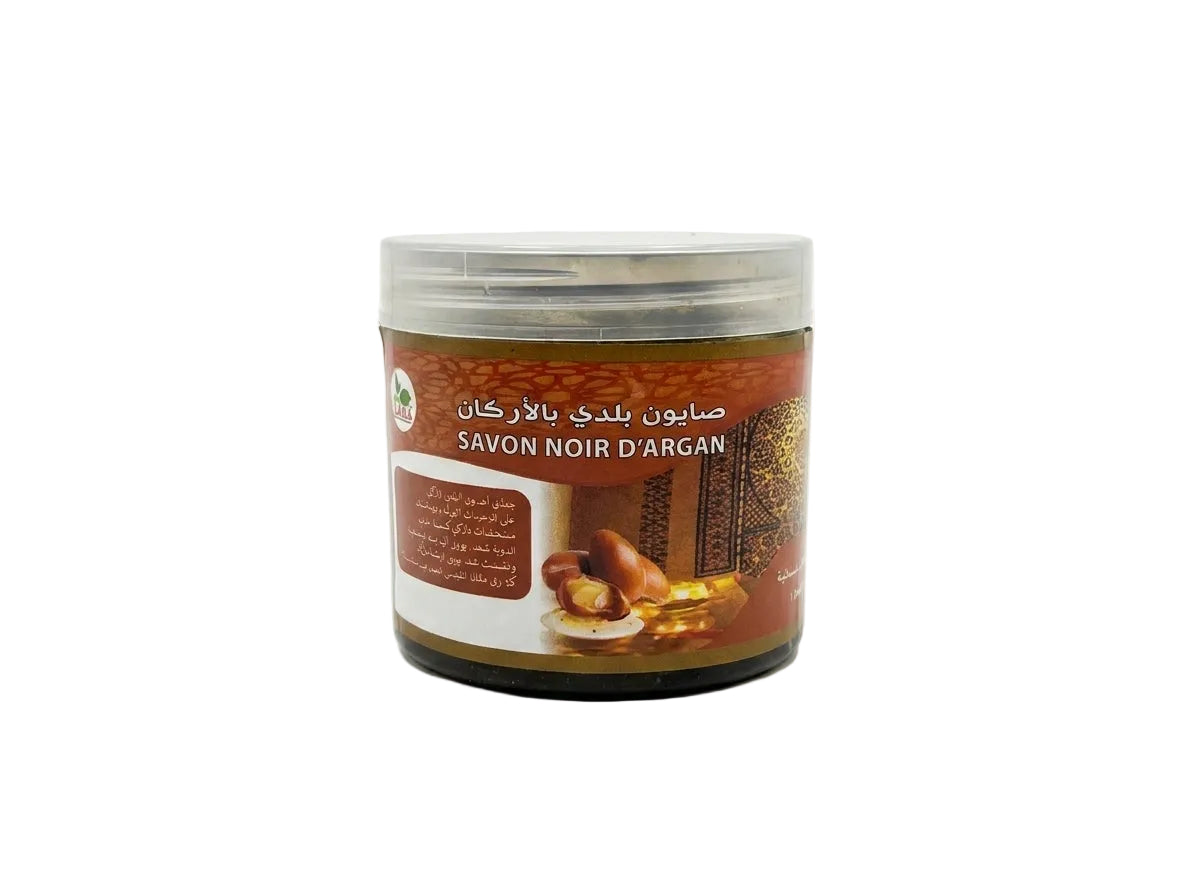 Savon noir naturel a l huile d argan Orianza 200g pot de gommage nourrissant corps