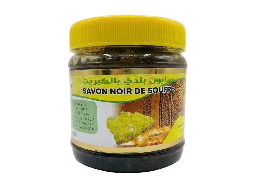 Pate de savon noir enrichie au soufre mineral Orianza pour traiter l acne du dos