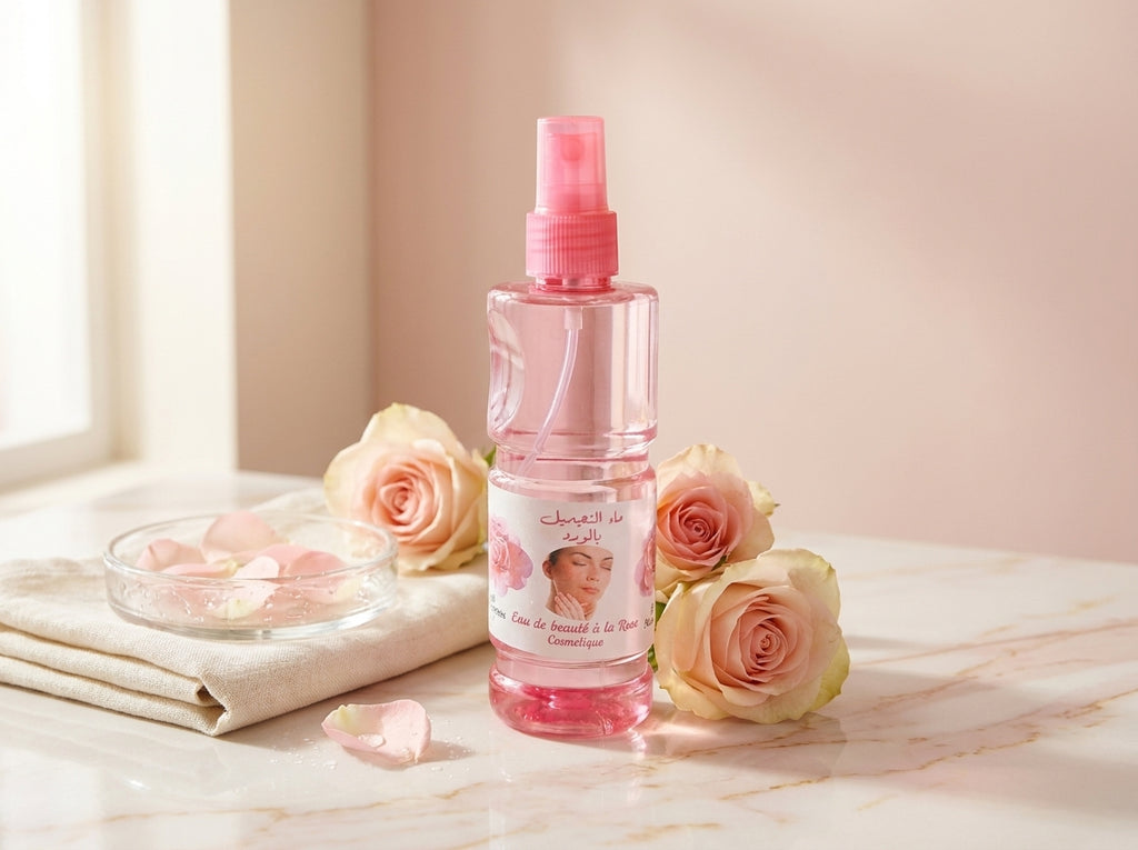 Eau florale de rose distillee et soin hydratant quotidien grand format Orianza Selection