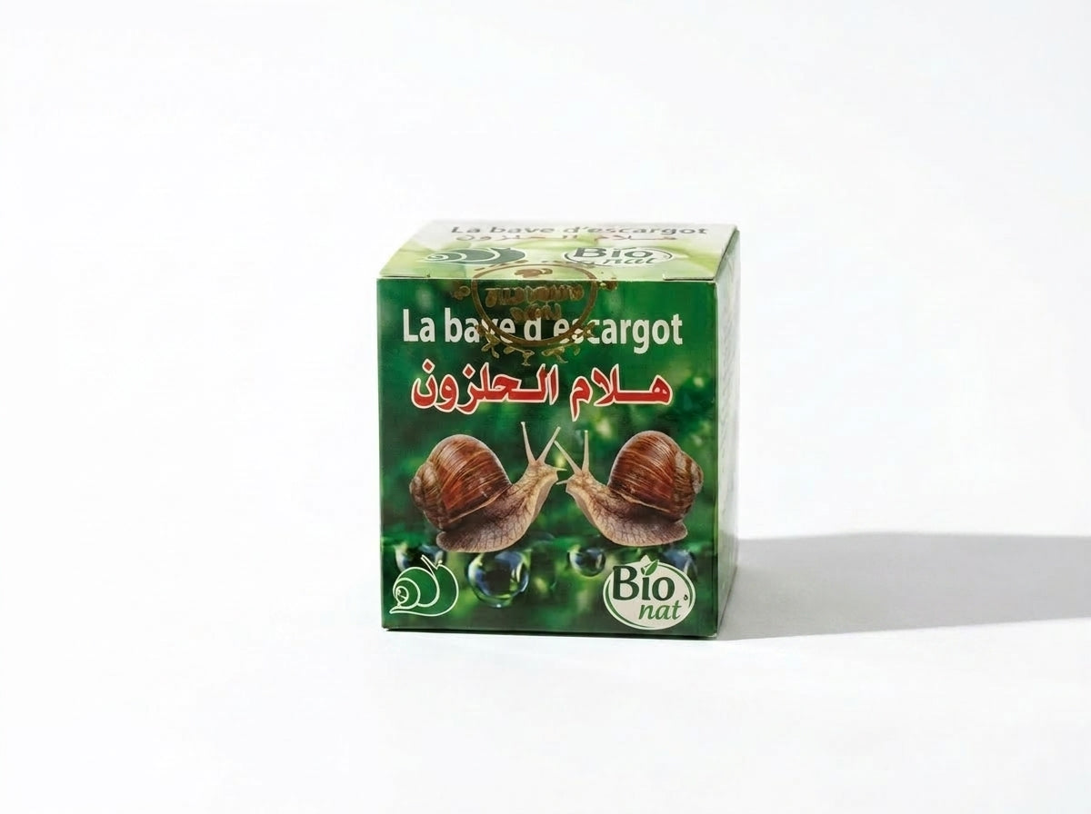 Flacon pompe de Gel Réparateur à la Bave d'Escargot Orianza Selection, soin fluide régénérant anti-imperfections.