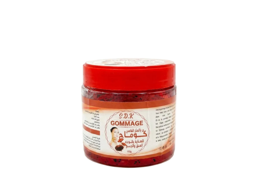 Gommage au Aakr el Fassi Orianza Selection pot d exfoliant pour eclat rose du corps
