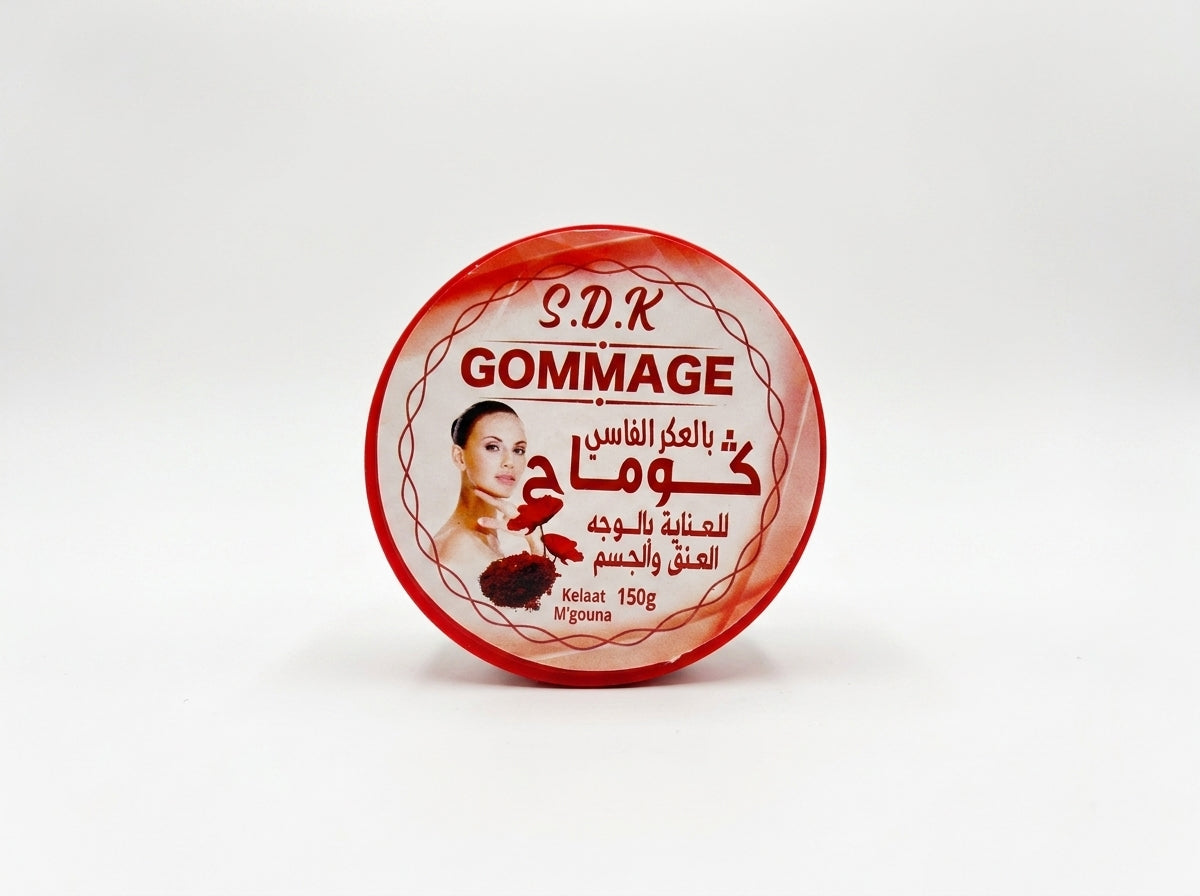 Soin exfoliant pret a l emploi Aakr el Fassi Orianza pour effet bonne mine sous la douche
