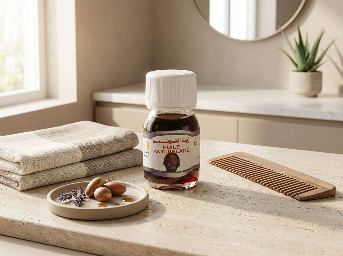 Détail de l'élixir fortifiant et densifiant Orianza, traitement naturel contre la perte de densité capillaire.