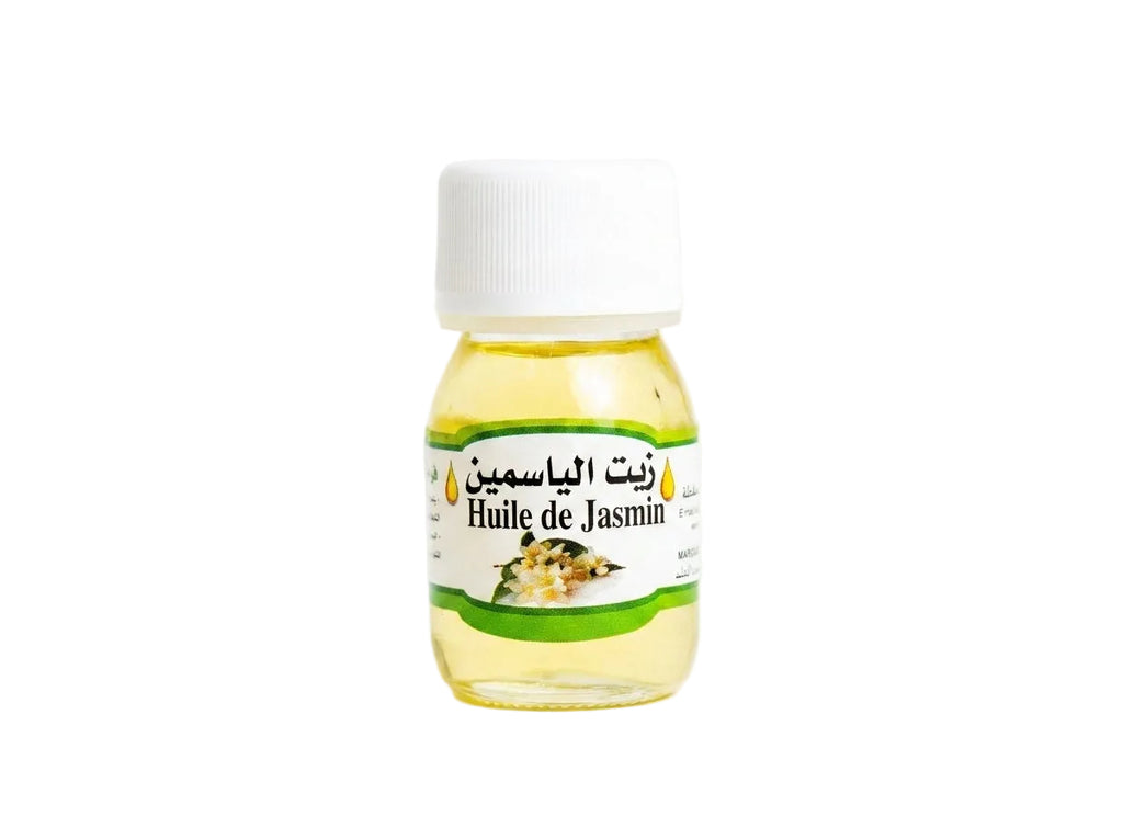Flacon d'Huile de Jasmin Orianza Selection, soin végétal satiné pour le corps et fragrance florale envoûtante.