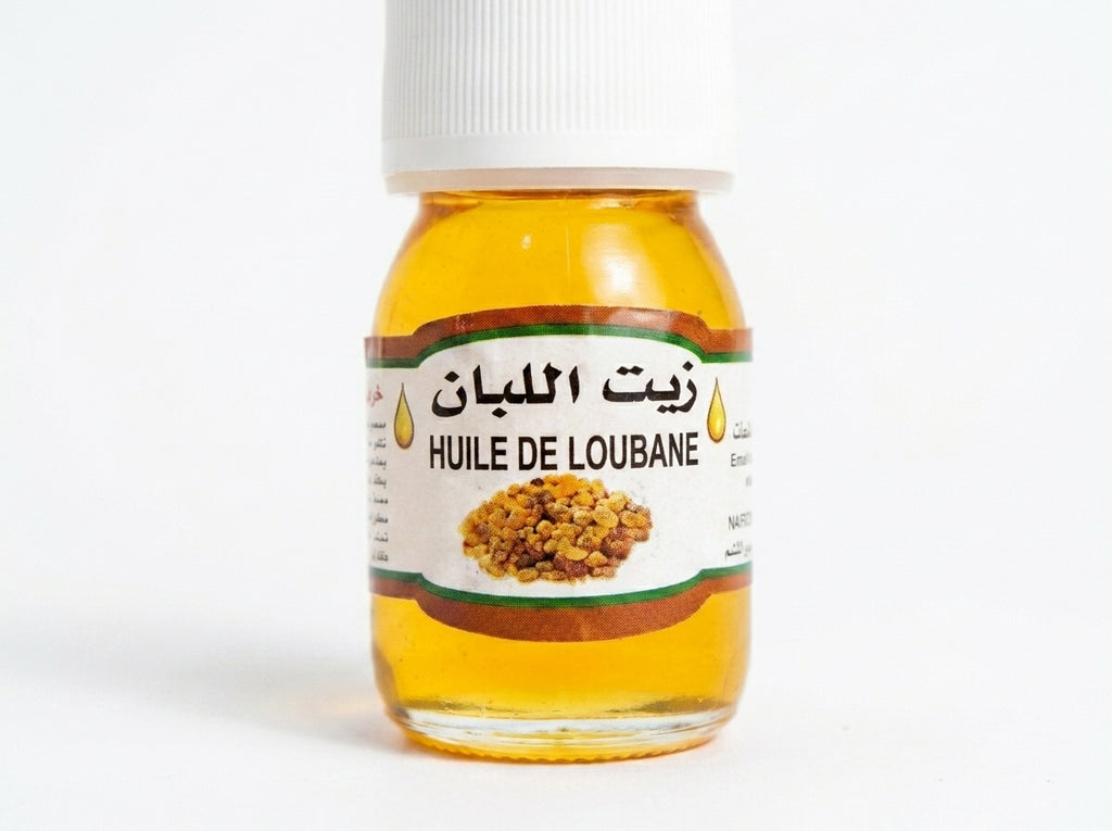Flacon d'Huile de Louban Encens Orianza Selection, le soin végétal raffermissant et sérum anti-âge liftant.
