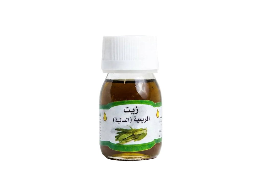 Flacon d'Huile de Sauge Salamiya Orianza Selection, soin végétal antioxydant, régulateur de sébum et anti-âge.