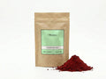 Sachet d'apothicaire en kraft de Poudre d'Aker Fassi Micronisée Orianza Selection, coquelicot pur pour maquillage.