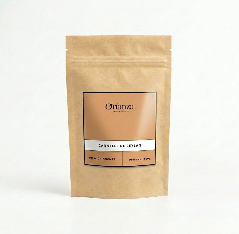 Sachet d'apothicaire en kraft de Vraie Cannelle de Ceylan Entière Orianza Selection, Qerfa Beldia pure pour la glycémie.