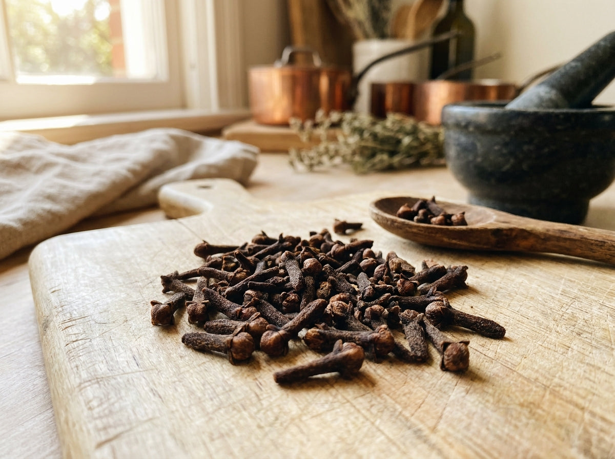 Plat mijoté et aromates parfumés avec les clous de girofle d'Orianza pour une expérience culinaire intense.