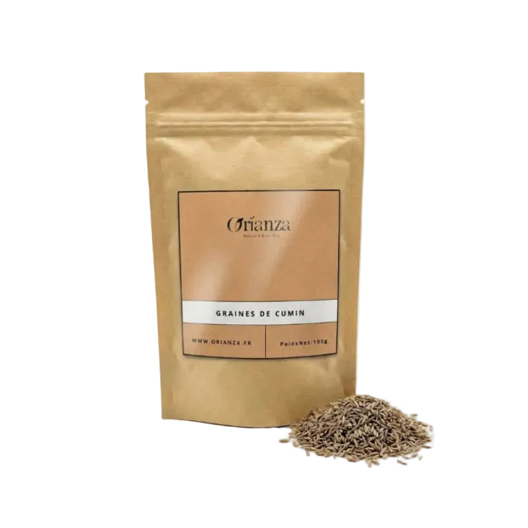 Sachet d'apothicaire en kraft de Graines de Carvi Entières Orianza Selection, Karouiya pure pour éliminer les gaz.