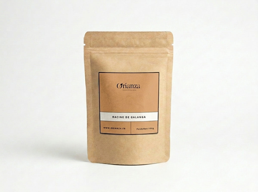 Sachet d'apothicaire en kraft de Racine de Galanga Entière Orianza Selection, Khoulanjen brut pour vitalité.