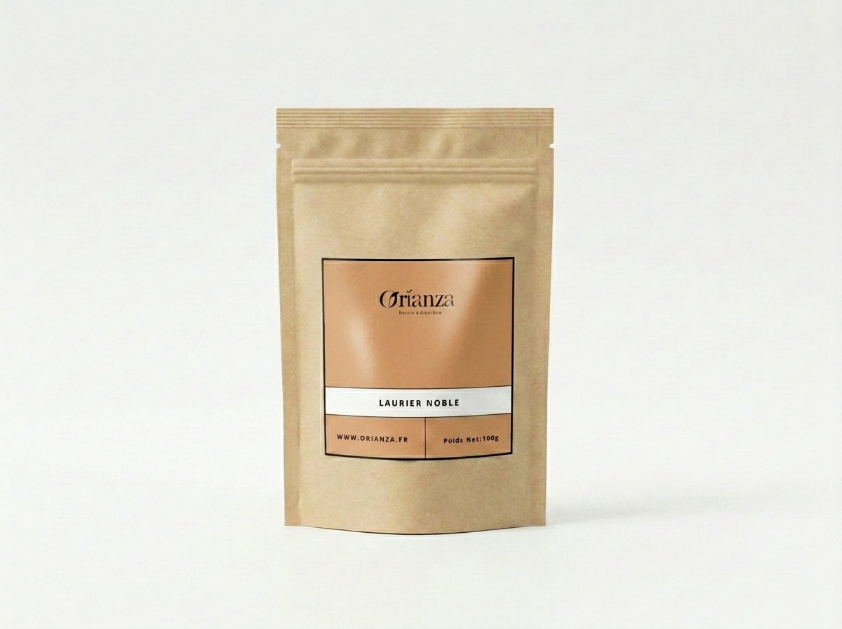 Sachet d'apothicaire en kraft de Feuilles de Laurier Noble Entières Orianza Selection, Rend pur pour cuisine et digestion.