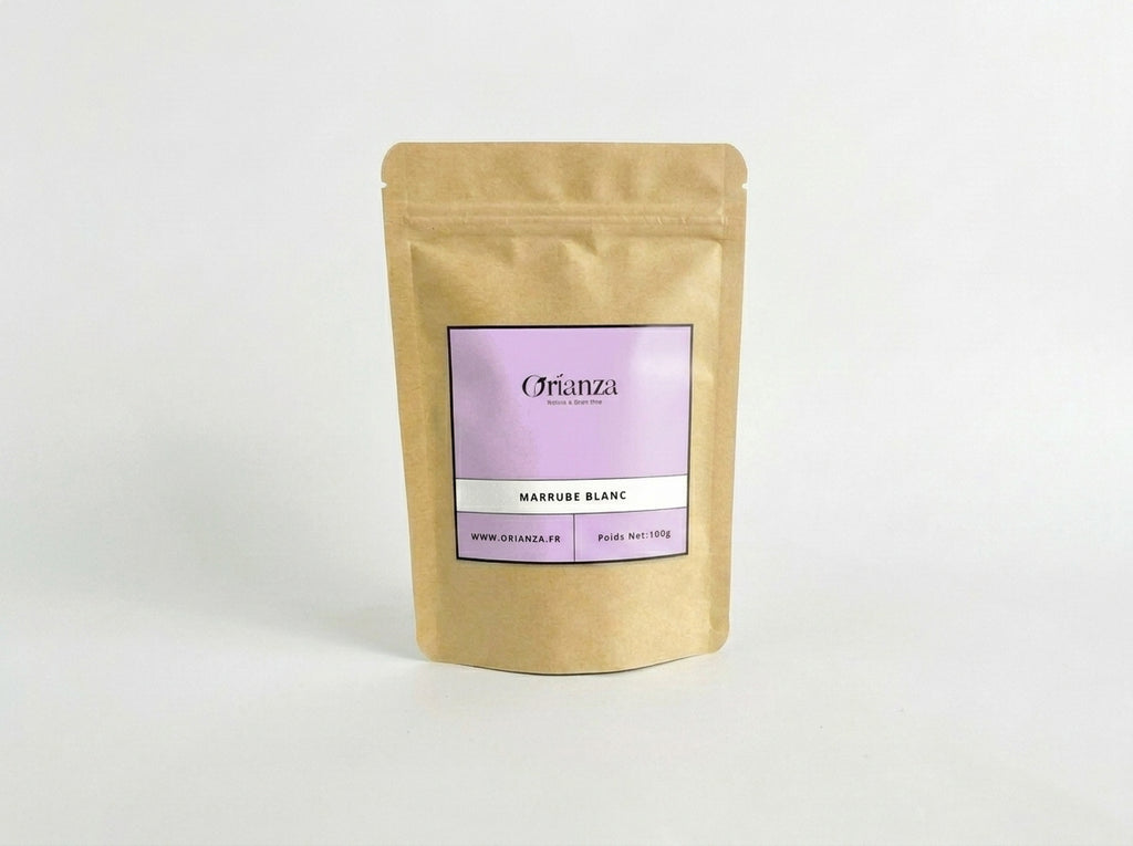 Sachet d'apothicaire en kraft de Marrube Blanc Séché Orianza Selection, Merriwa pur pour libérer les bronches.