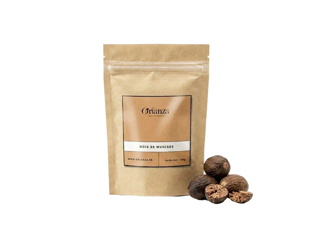 Sachet d'apothicaire en kraft de Noix de Muscade Entière Orianza Selection, Gouza de qualité supérieure pour cuisine.