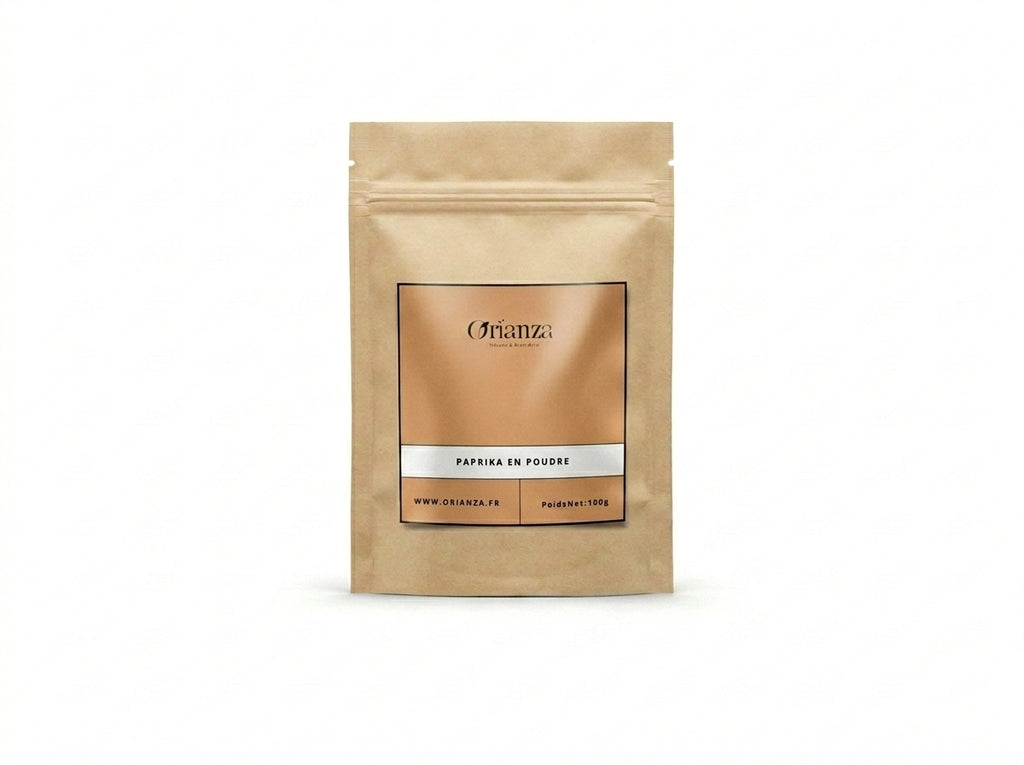 Sachet d'apothicaire de Paprika en Poudre Orianza Selection, épice pure à la couleur rouge vibrante.