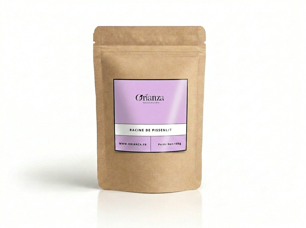 Sachet d'apothicaire en kraft de Racine de Pissenlit Coupée Orianza Selection, plantes pures pour décoction détox foie.