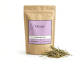 Sachet d'apothicaire en kraft de Romarin Séché Pur Orianza Selection, herbe aromatique fortifiante avec quelques aiguilles à côté.