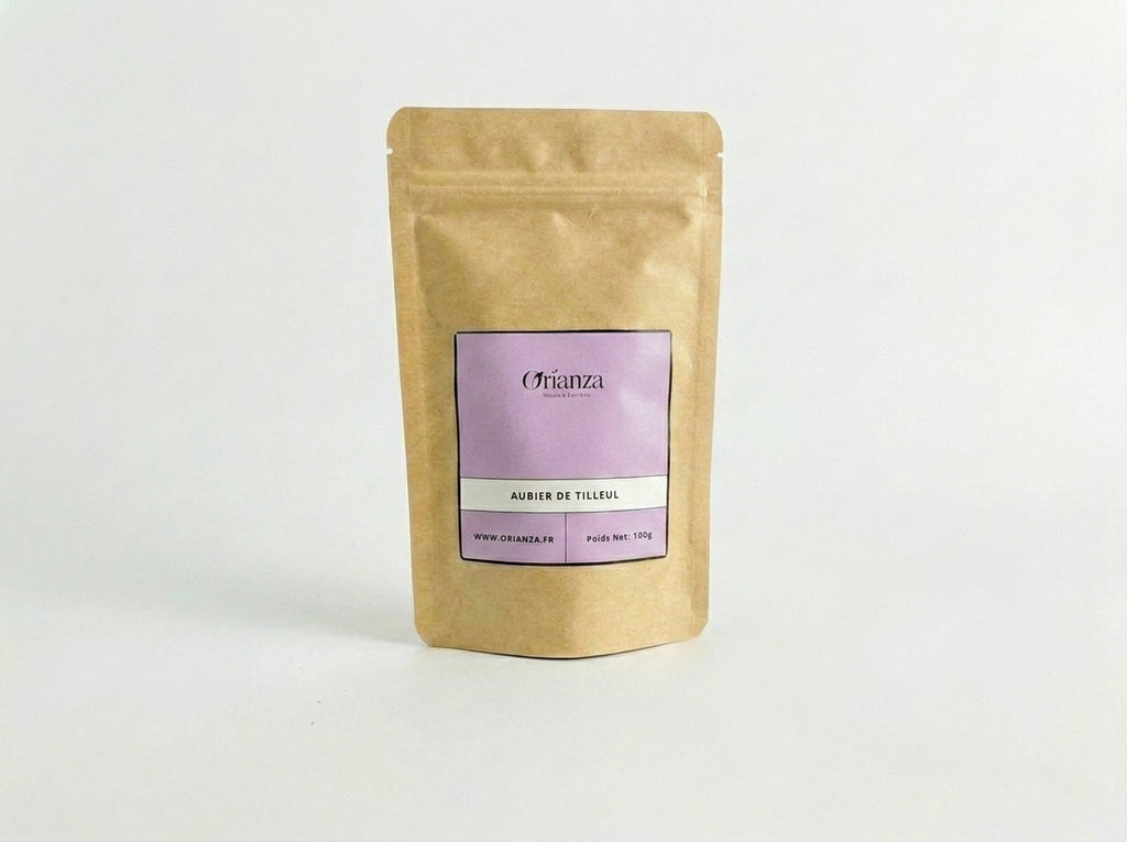 Sachet d'apothicaire en kraft d'Aubier de Tilleul Sauvage Orianza Selection, bâtonnets de bois pour décoction détox.