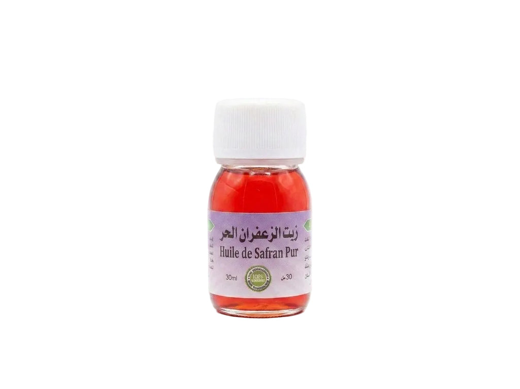 Flacon d'Huile de Safran Pure Orianza Selection, l'élixir précieux antioxydant pour l'éclat et anti-âge.